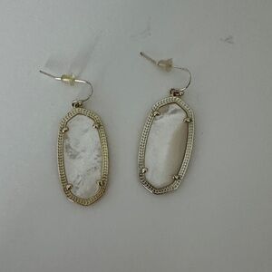 Kendra Scott Pearl and Gold Earrings